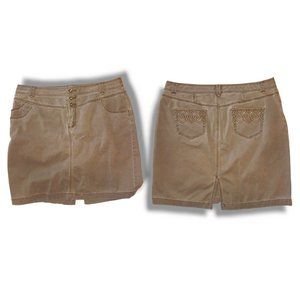 Canyon River Blues 14p cotton spandex Brown mini skirt